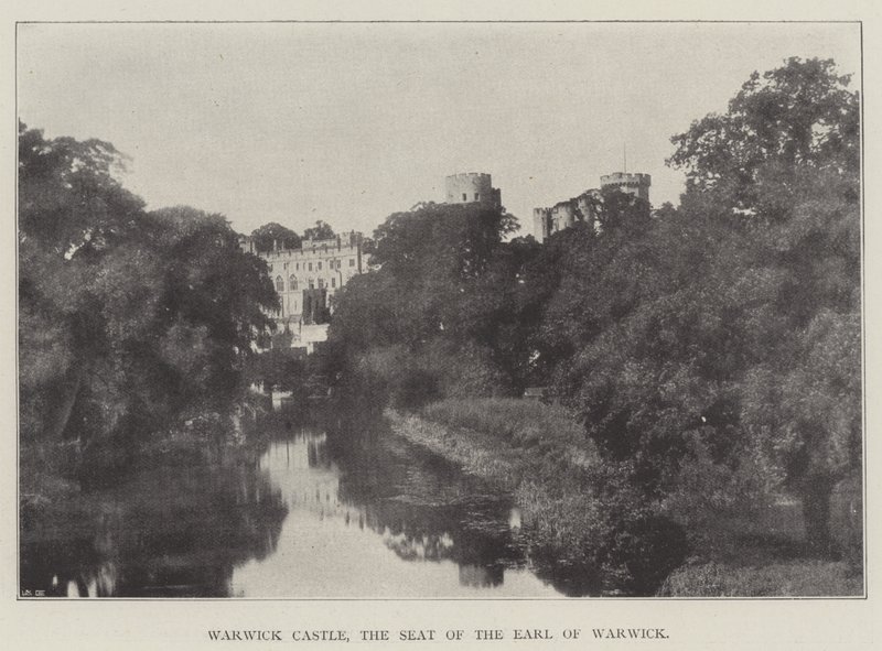 Warwick Castle, the Seat of the Earl of Warwick by English Photographer