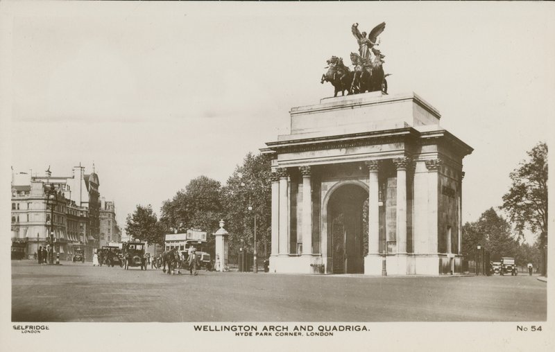Wellington Arch and Quadriga, Hyde Park Corner by English Photographer