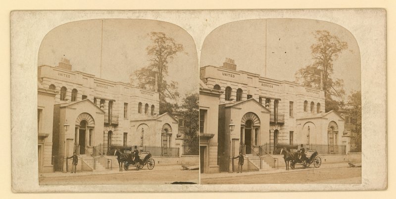 Whitehall Court or Yard, Vanbrugh House, demolished 1898 by English Photographer