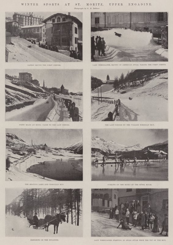 Winter Sports at St Moritz, Upper Engadine by English Photographer