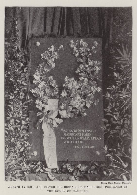 Wreath in Gold and Silver for Bismarck