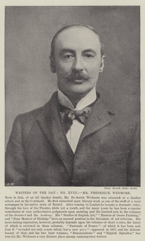 Writers of the Day, Mr Frederick Wedmore by English Photographer