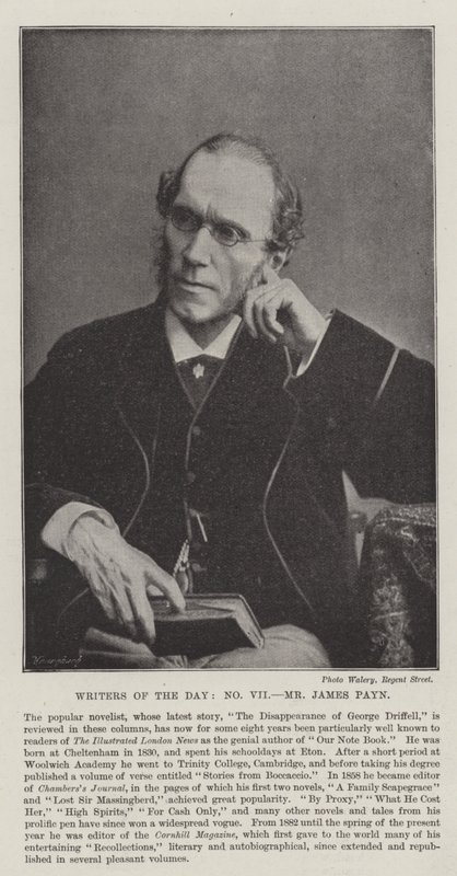 Writers of the Day, Mr James Payn by English Photographer