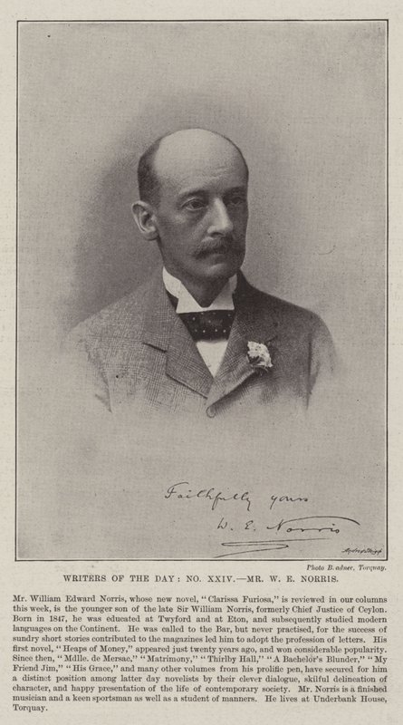 Writers of the Day, Mr W E Norris by English Photographer