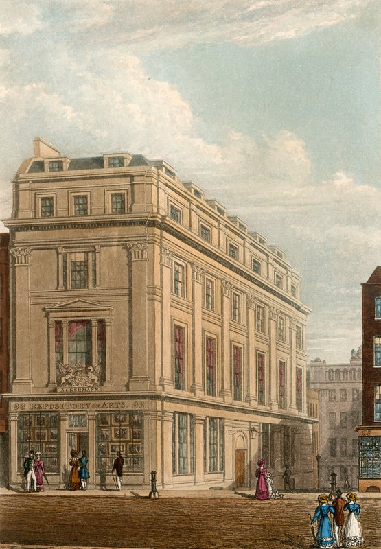 96 Strand, London; Ackermann Library, Repository of Arts by English School
