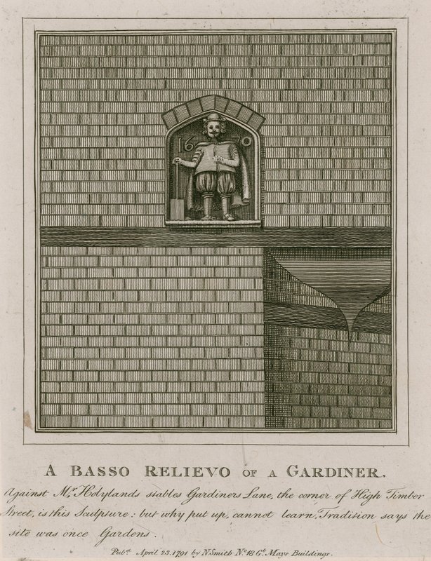 A Basso Relievo of a Gardiner by English School