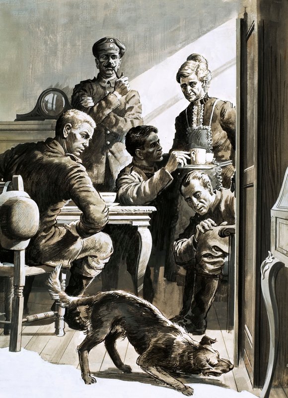 A British trooper, Patrick Fowler, was hidden in a wardrobe for four years by English School
