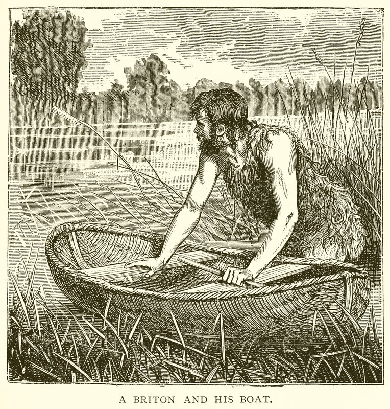 A Briton and his Boat by English School