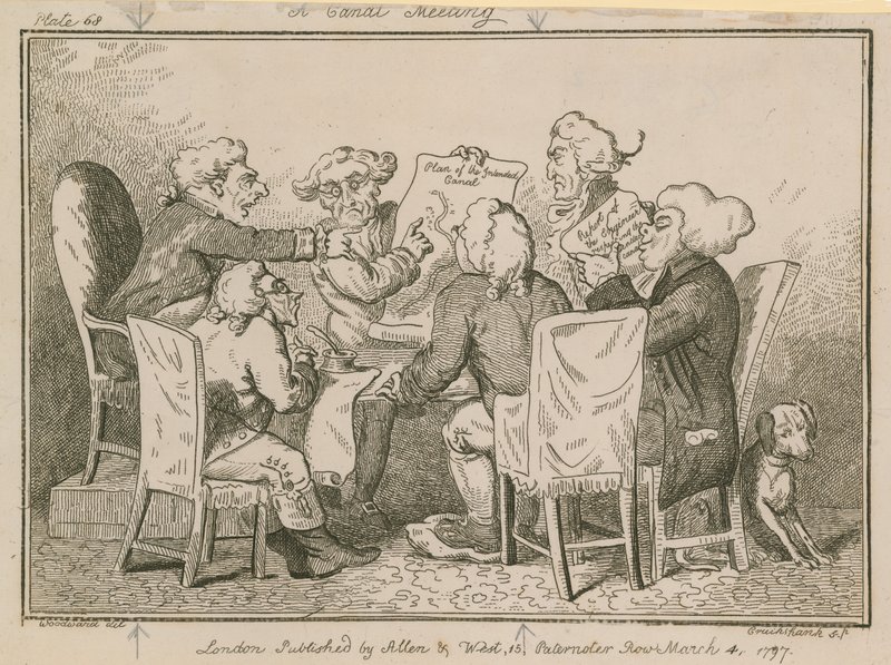A Canal Meeting by English School