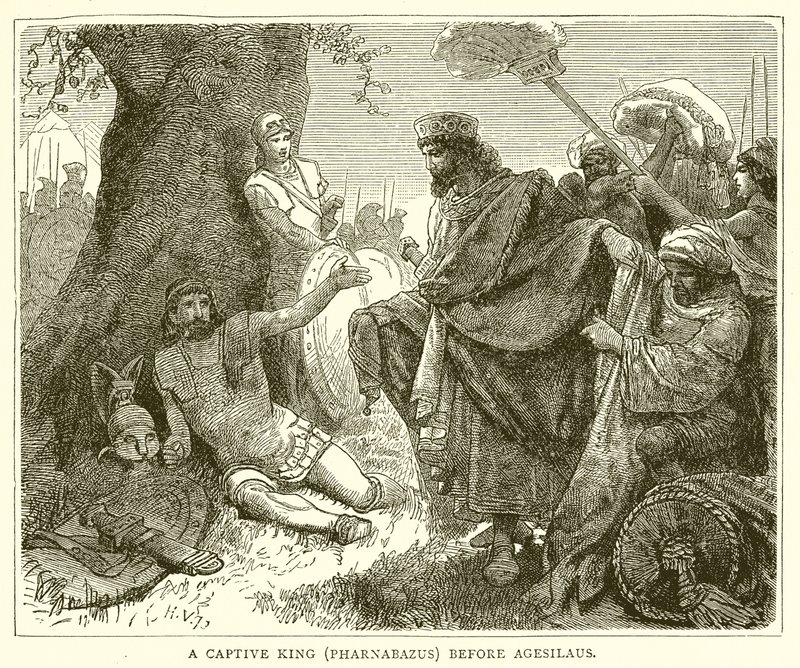 A Captive King (Pharnabazus) before Agesilaus by English School