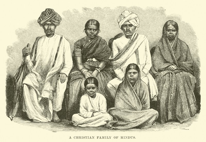 A Christian Family of Hindus by English School