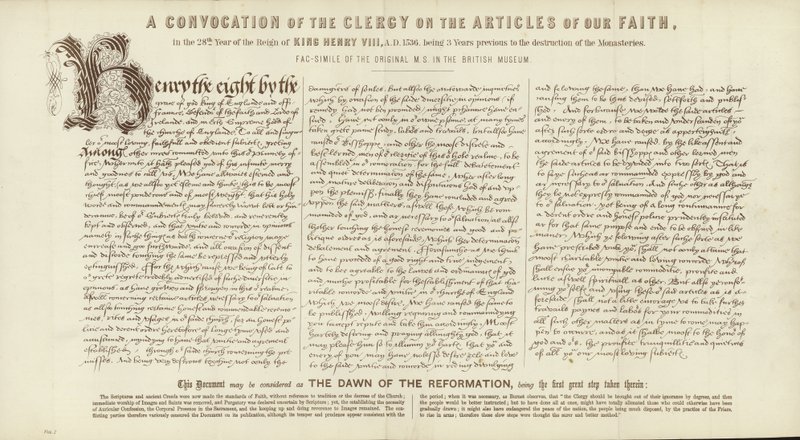 A Convocation of the Clergy on the Articles of our Faith by English School