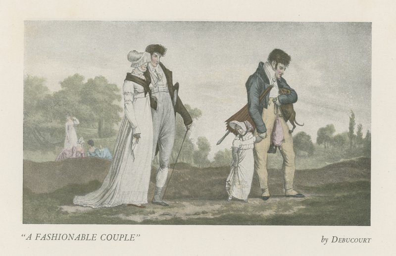 A Fashionable Couple by English School