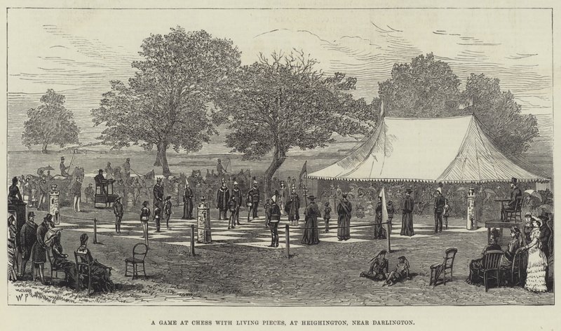 A Game at Chess with Living Pieces, at Heighington, near Darlington by English School