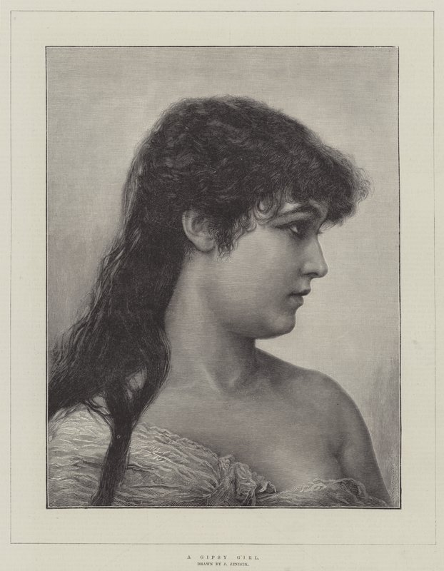 A Gipsy Girl by English School