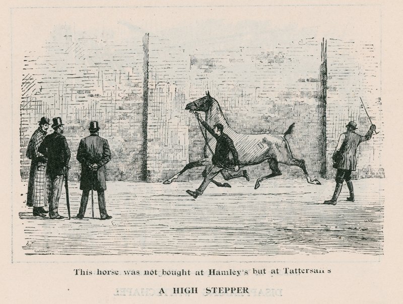 A High Stepper - this horse was not bought at Hamleys but at Tattersalls by English School
