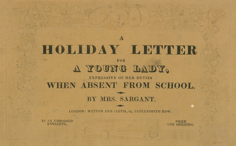 A Holiday Letter by English School