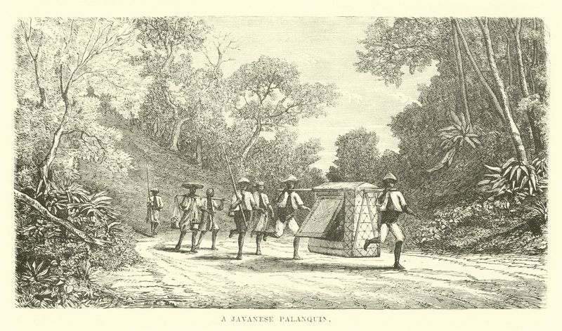 A Javanese Palanquin by English School