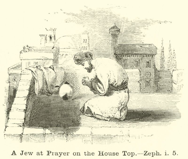 A Jew at Prayer on the House Top by English School