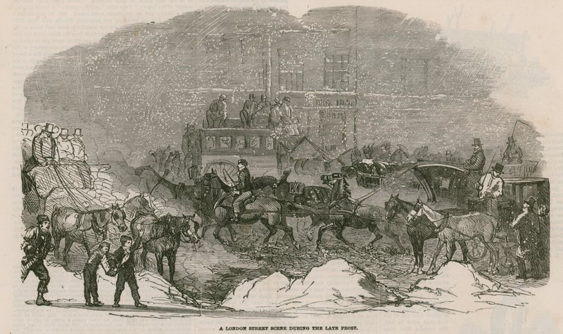 A London Street Scene During the Late Frost by English School