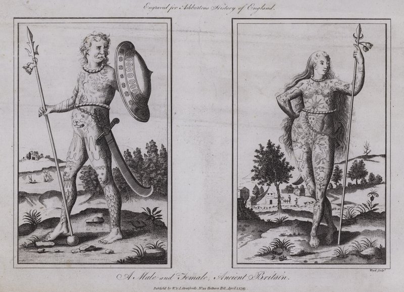A Male and Female, Ancient Britain by English School