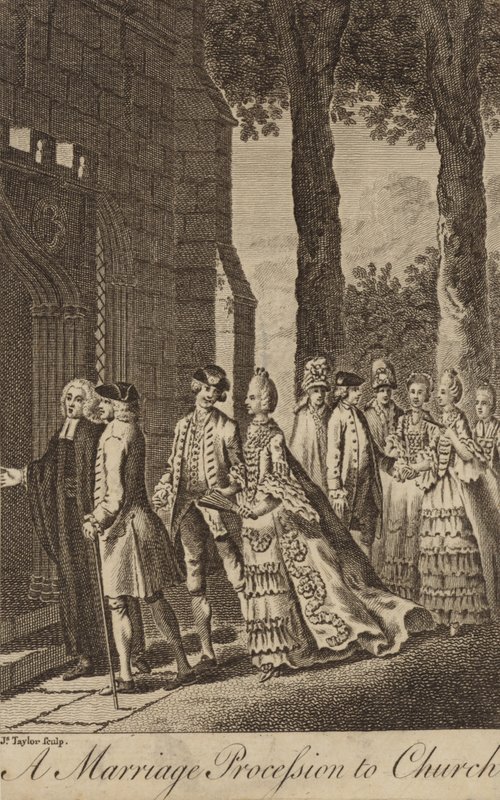 A Marriage Procession to Church by English School