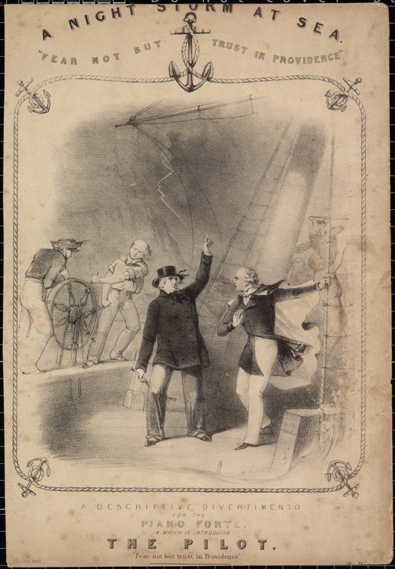 A Night Storm at Sea by English School