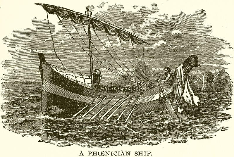 A Phoenician Ship by English School