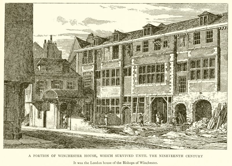 A Portion of Winchester House, which Survived until the Nineteenth Century by English School