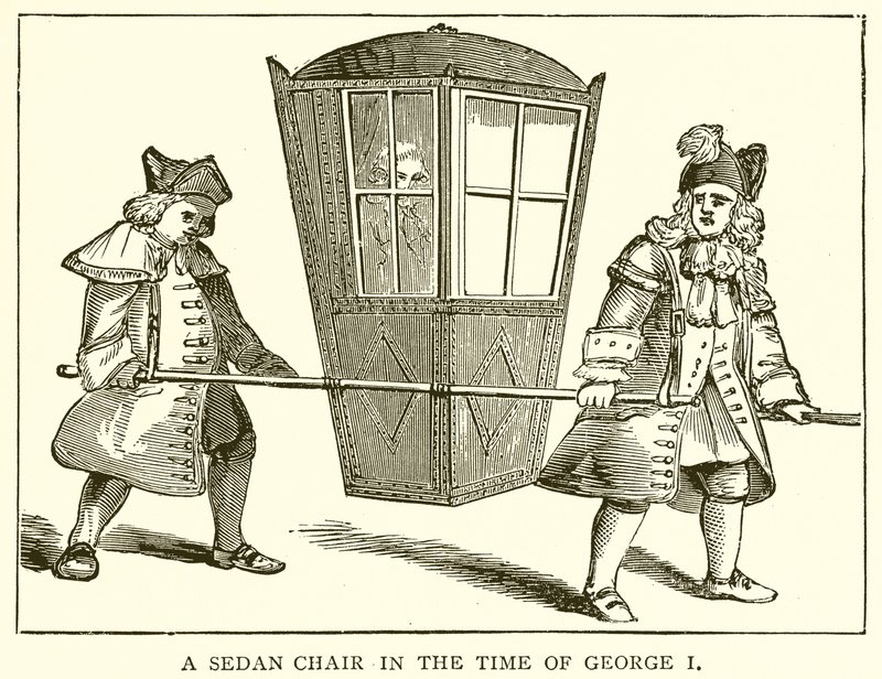 A Sedan Chair in the Time of George I by English School