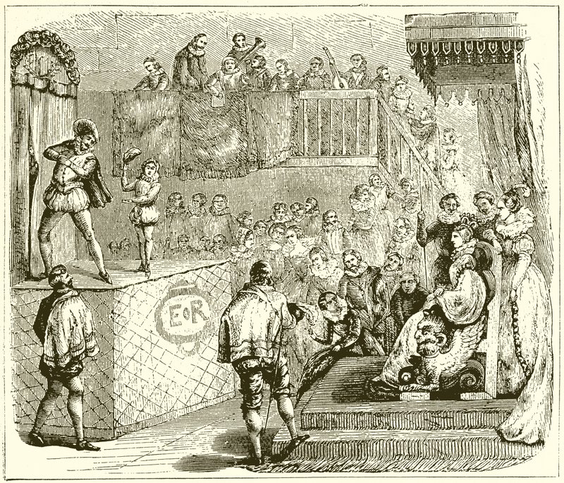 A Stage Play in the Sixteenth Century by English School