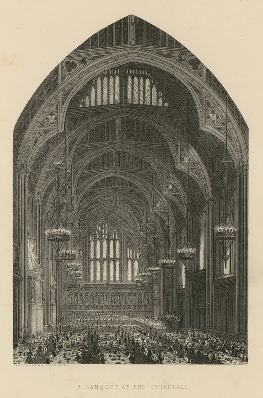 A Banquet at the Guildhall by English School