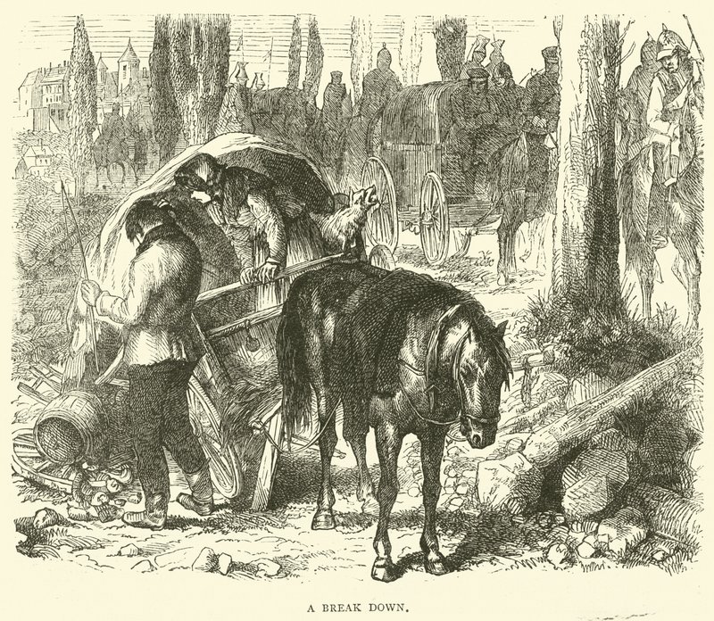 A Breakdown, November 1870 by English School