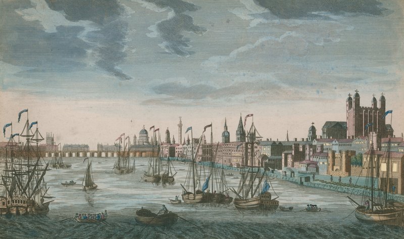 A General View of Sailing Craft on the Waters of the River Thames by English School