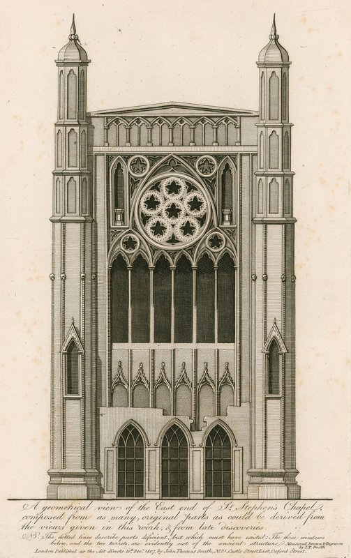 A geometrical view of the east end of St Stephens Chapel by English School