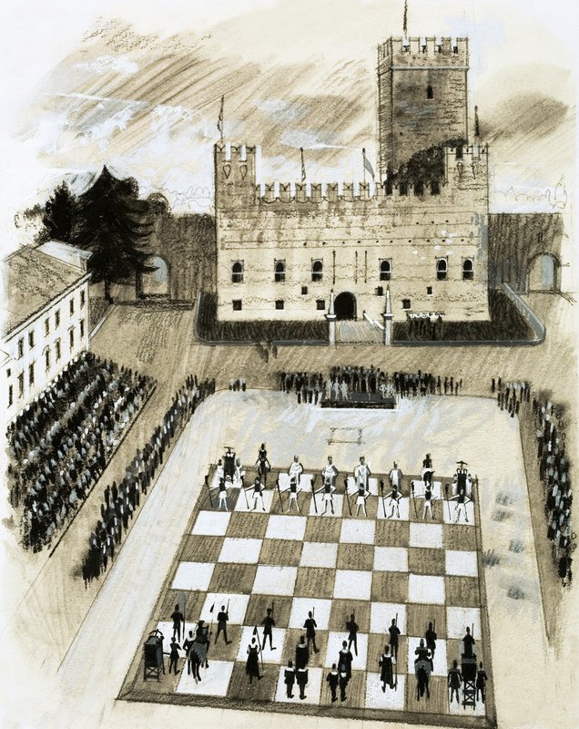A giant game of chess is part of a festival at the town of Marcostica by English School