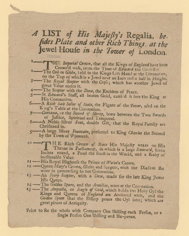 A List of His Majesty