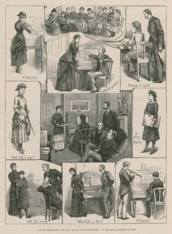 A local examination for the Savage Club Scholarship of the Royal College of Music by English School