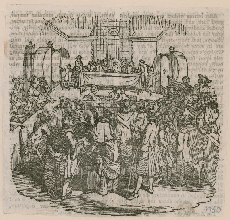 A Lottery; Dated 1750 by English School