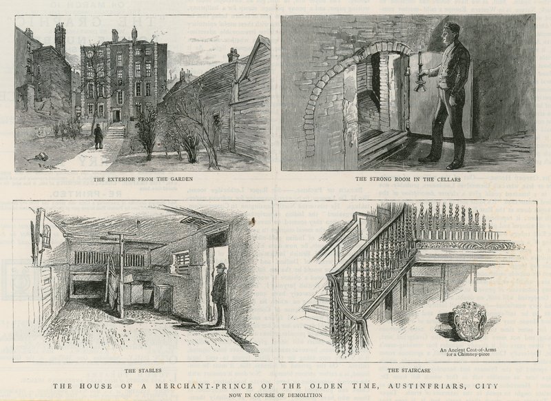 A Merchant-Prince of the Olden Time, Austin Friars, City by English School
