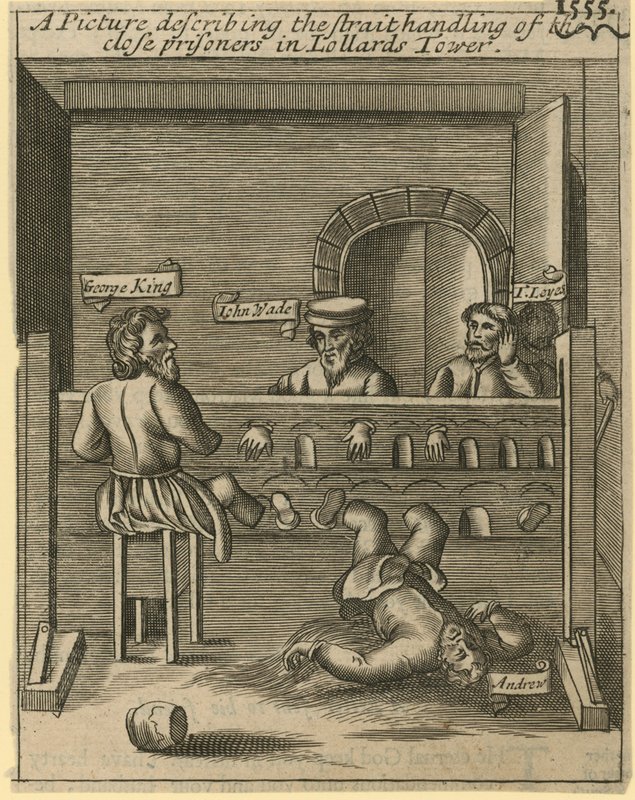 A Picture Describing the Strait Handling of the Close Prisoners in Lollards Tower by English School