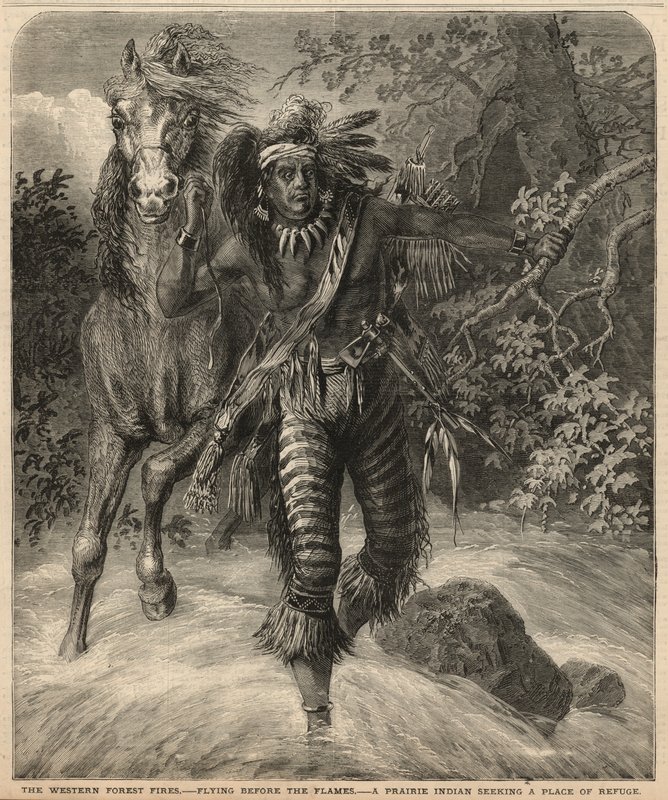 A Prairie Indian Seeking a Place of Refuge by English School