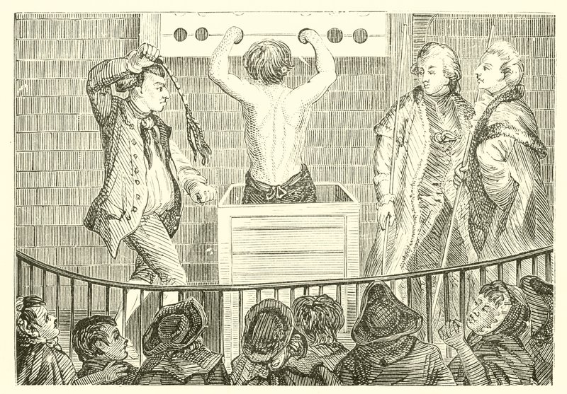 A Public Whipping in the London Sessions House Yard by English School