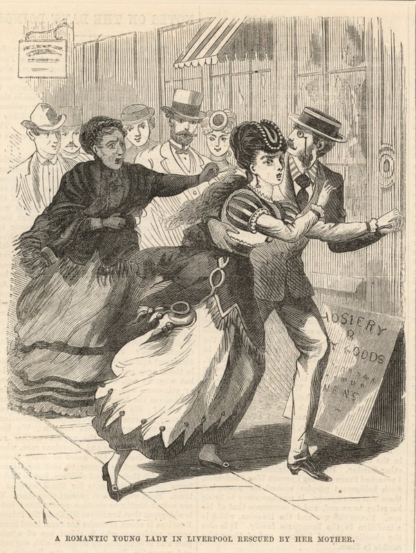 A romantic young lady in Liverpool rescued by her mother by English School