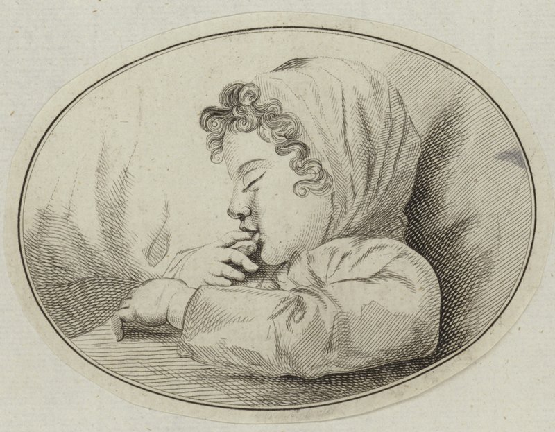 A Sleeping Child by English School