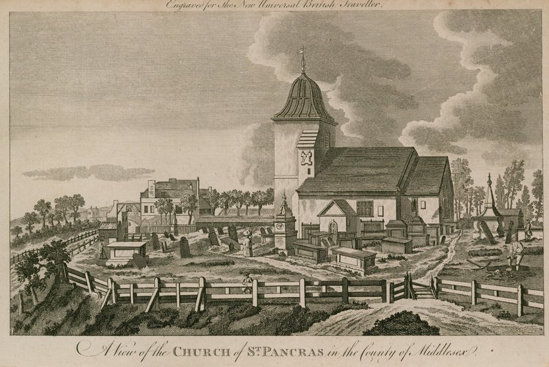 A view of the Church of St Pancras, London, in the county of Middlesex by English School