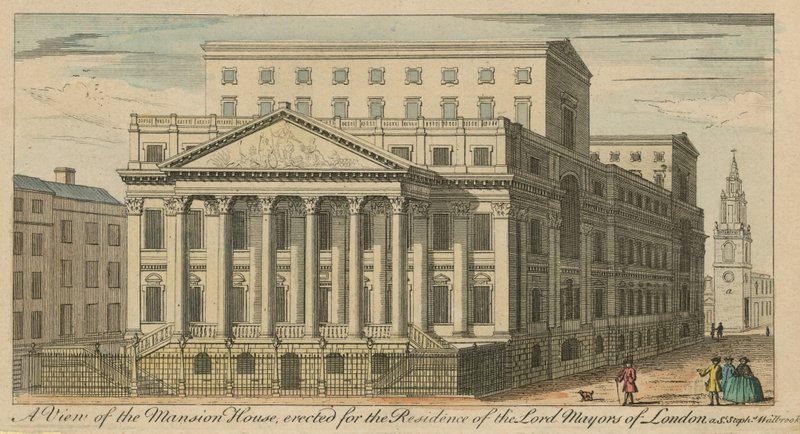 A View of the Mansion House, Erected for the Residence of the Lord Mayors of London by English School