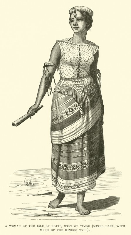A Woman of the Isle of Rotti, West of Timor, Mixed Race, with Much of the Hindoo Type by English School