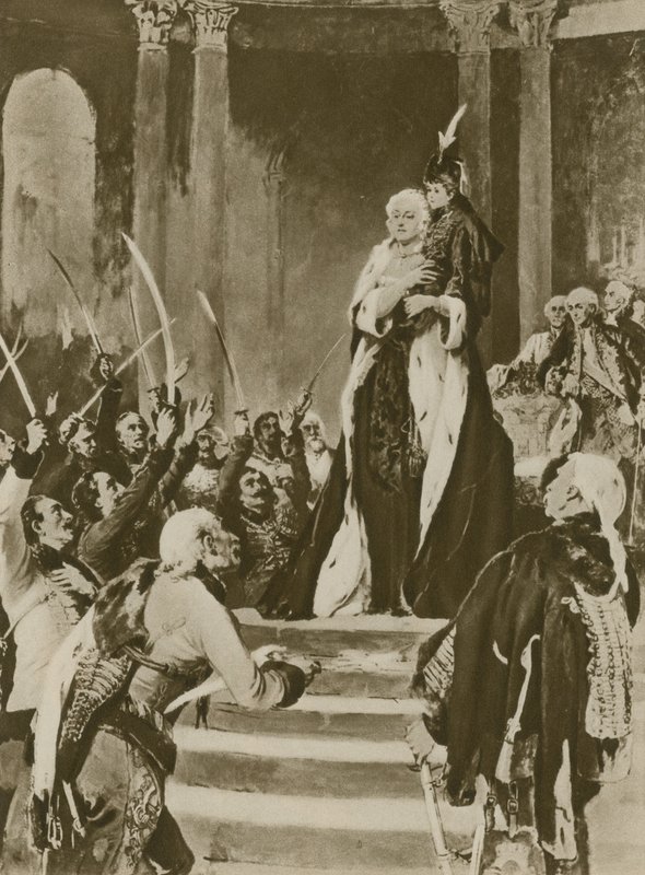 A Woman Ruler Appeals to Her Subjects by English School