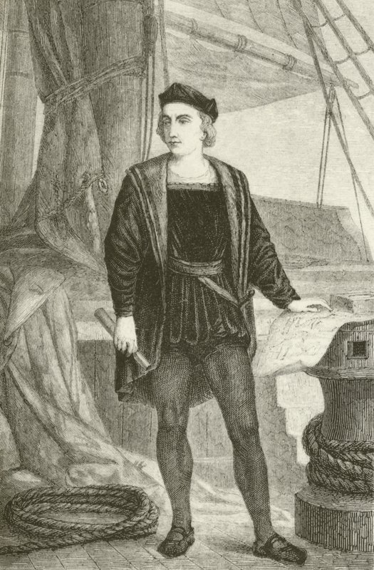 A young Christopher Columbus, Genoese explorer by English School